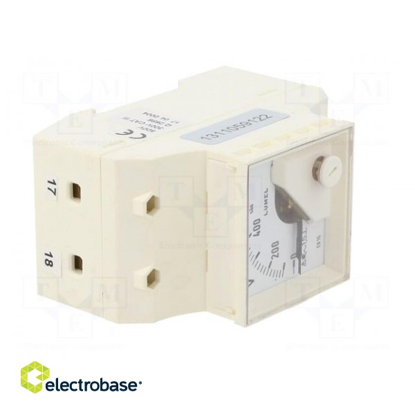 Voltmeter | for DIN rail mounting | 0÷500V | Class: 1.5 | True RMS paveikslėlis 9