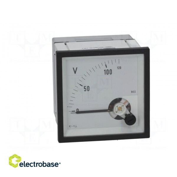Voltmeter | analogue | on panel | VAC: 0÷120V | Class: 1,5 | True RMS paveikslėlis 9
