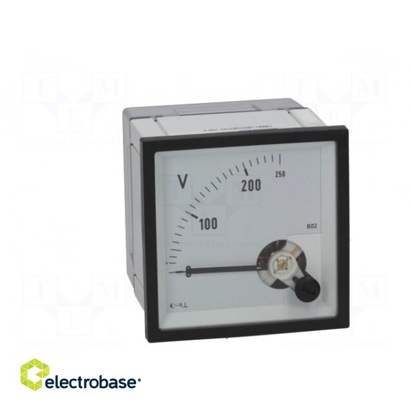 Voltmeter | on panel | 0÷250V | Class: 1.5 | True RMS | 45÷65Hz | EQN image 9