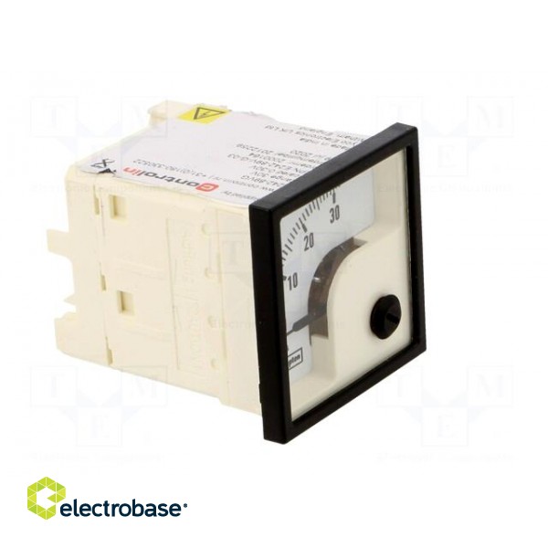 Voltmeter | analogue | on panel | VDC: 0÷30V | Class: 1,5 | 48x48mm фото 9