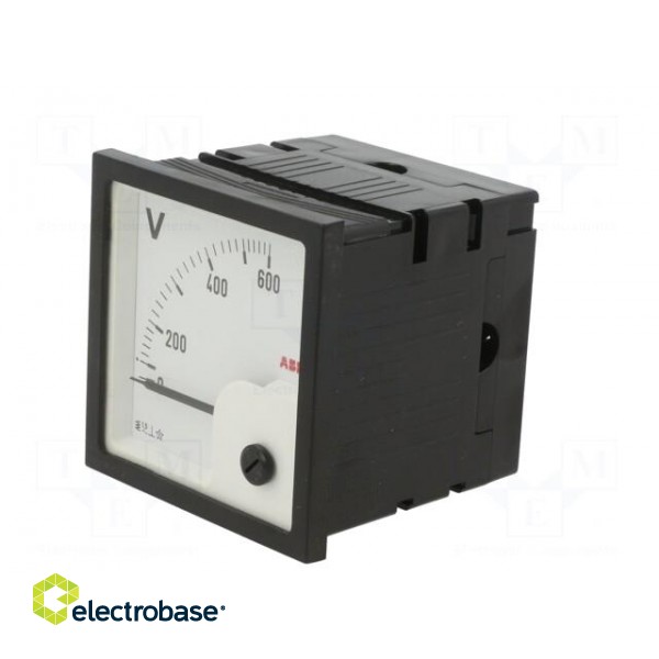 Voltmeter | on panel | 0÷600V | Class: 1.5 | 72x72mm | VLM-1/72 image 2