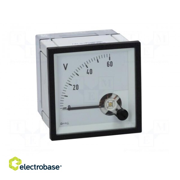 Voltmeter | on panel | 0÷60V | Class: 1.5 | True RMS | 45÷65Hz | EQN фото 9