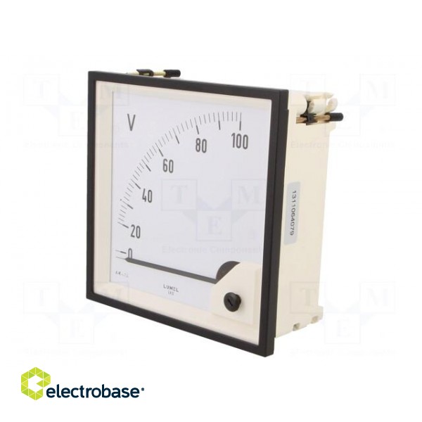 Voltmeter | on panel | VAC: 0÷100V | Class: 1.5 | True RMS | 40÷72Hz image 3