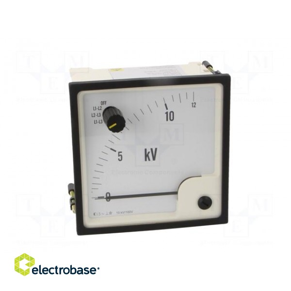 Voltmeter | analogue | on panel | VAC: 0÷12kV | Class: 1,5 | True RMS paveikslėlis 10