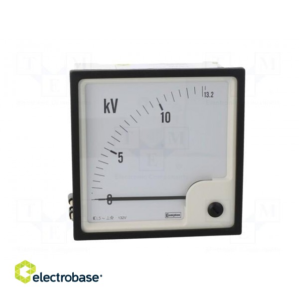 Voltmeter | analogue | on panel | VAC: 0÷13,2kV | Class: 1,5 | True RMS paveikslėlis 10