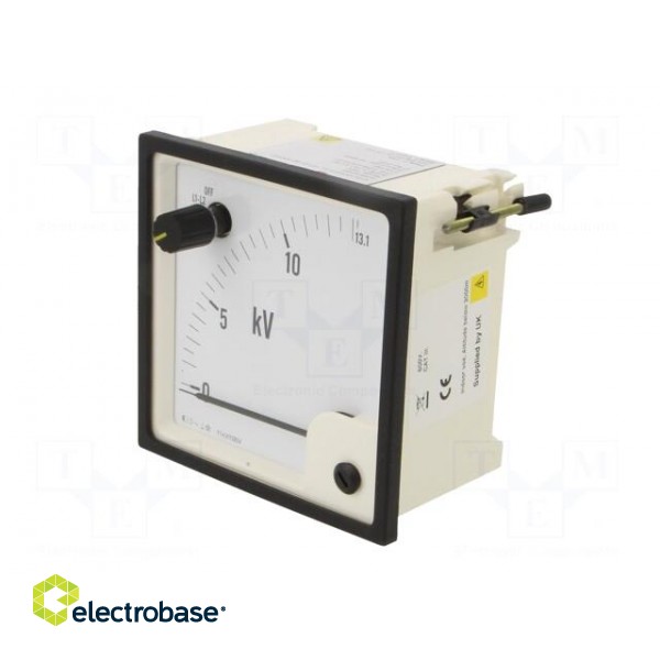 Voltmeter | on panel | VAC: 0÷13.2kV | Class: 1.5 | True RMS | Uin: 120V image 3