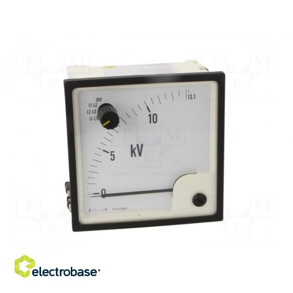 Voltmeter | analogue | on panel | VAC: 0÷13,2kV | Class: 1,5 | True RMS image 10