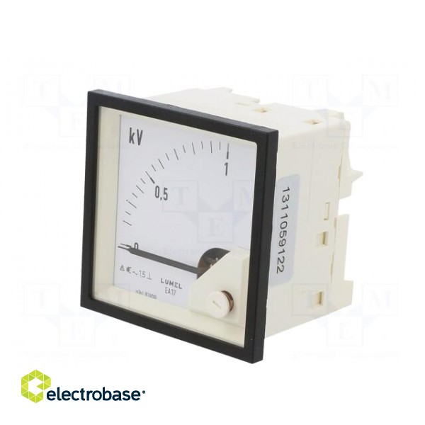 Voltmeter | on panel | VAC: 0÷1kV | Class: 1.5 | True RMS | 40÷72Hz | EA17 paveikslėlis 3