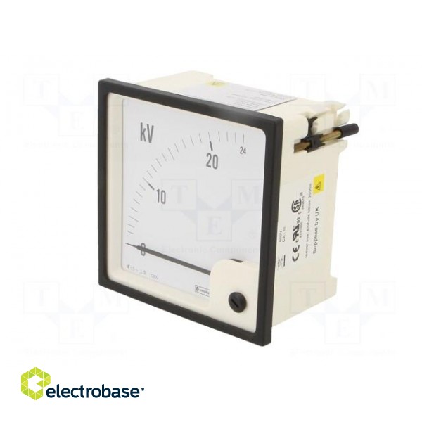 Voltmeter | analogue | on panel | VAC: 0÷24kV | Class: 1,5 | True RMS фото 3