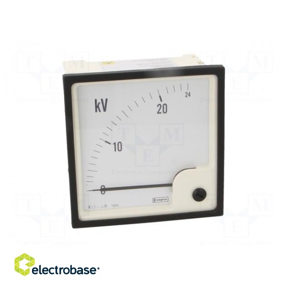 Voltmeter | analogue | on panel | VAC: 0÷24kV | Class: 1,5 | True RMS paveikslėlis 10