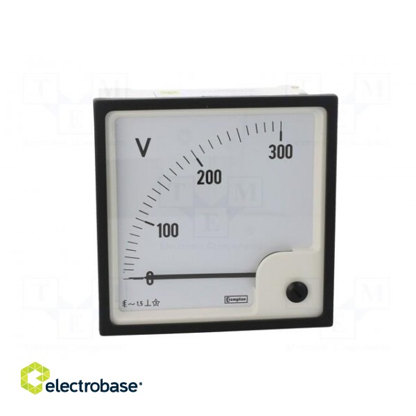 Voltmeter | analogue | on panel | VAC: 0÷300V | Class: 1,5 | True RMS фото 10