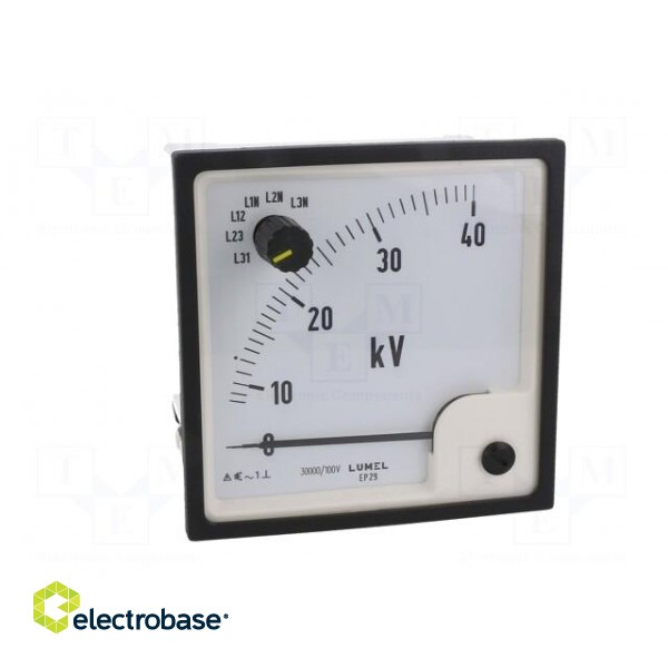 Voltmeter | on panel | VAC: 0÷30kV | Class: 1.5 | True RMS | Umax: 300V paveikslėlis 10