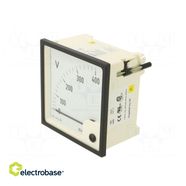 Voltmeter | on panel | VAC: 0÷400V | Class: 1.5 | True RMS | 50÷60Hz image 3