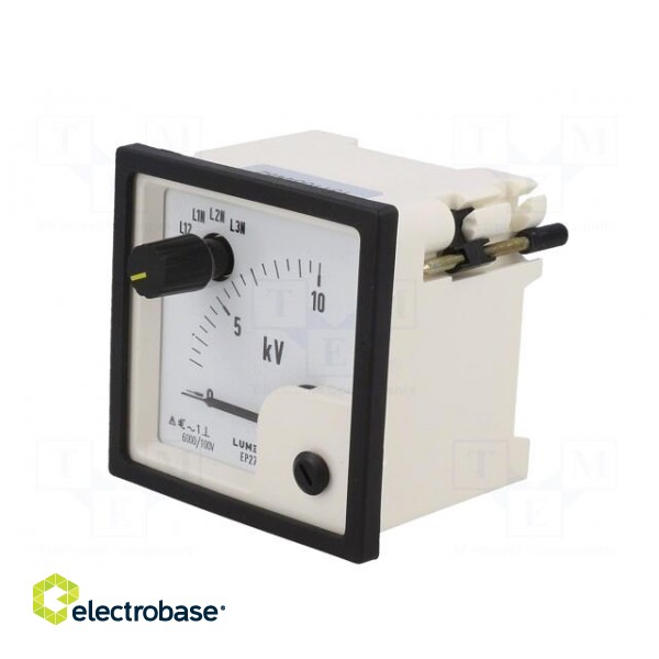 Voltmeter | on panel | VAC: 0÷6kV | Class: 1.5 | True RMS | Umax: 300V image 3