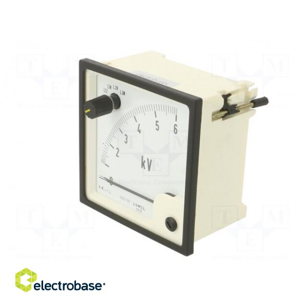 Voltmeter | on panel | VAC: 0÷6kV | Class: 1.5 | True RMS | Umax: 300V фото 3