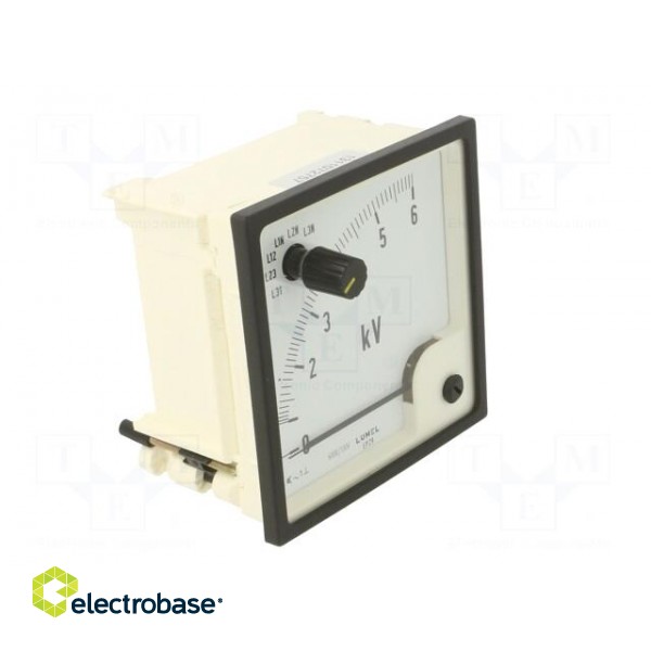 Voltmeter | on panel | VAC: 0÷6kV | Class: 1.5 | True RMS | Umax: 300V image 9