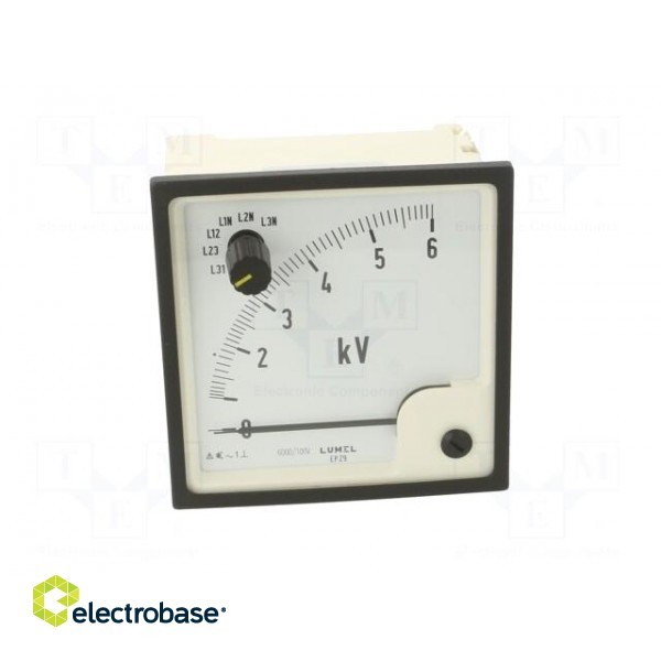 Voltmeter | on panel | VAC: 0÷6kV | Class: 1.5 | True RMS | Umax: 300V image 10