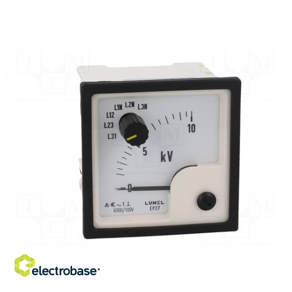 Voltmeter | on panel | VAC: 0÷6kV | Class: 1.5 | True RMS | Umax: 300V image 10