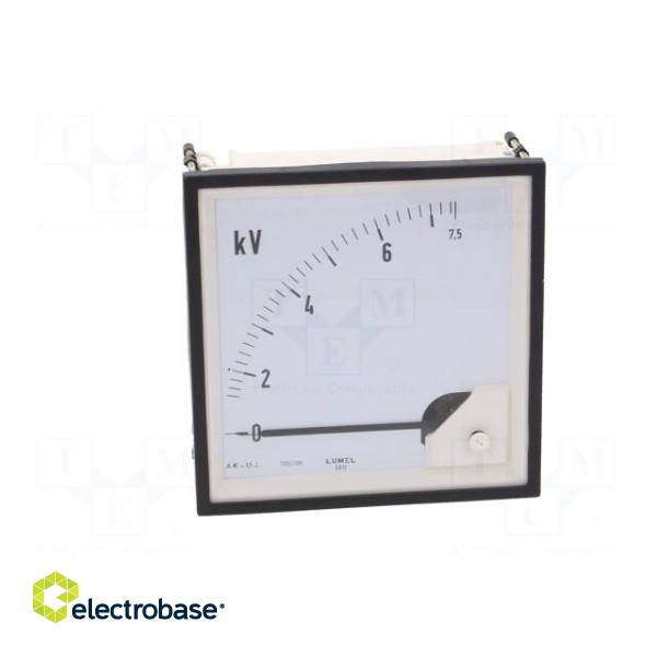 Voltmeter | on panel | VAC: 0÷7.5kV | Class: 1.5 | True RMS | 40÷72Hz фото 10