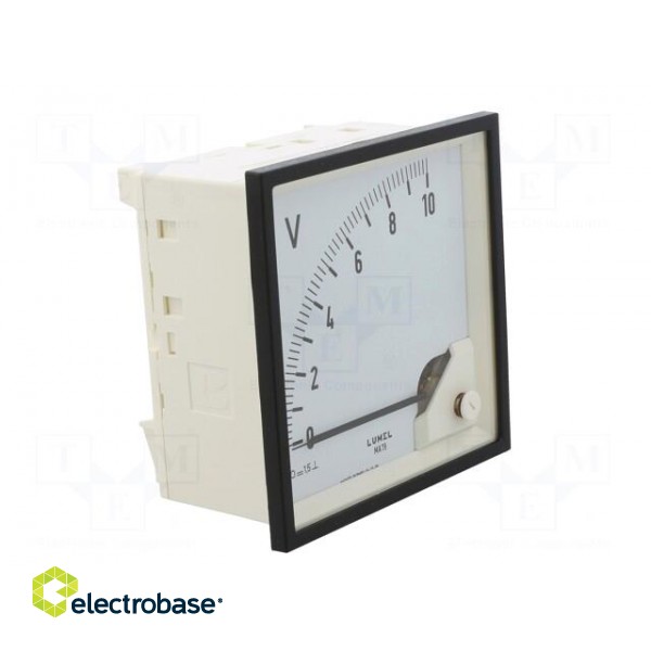 Voltmeter | on panel | VDC: 0÷10V | Class: 1.5 | Umax: 600V | Length: 95mm paveikslėlis 8