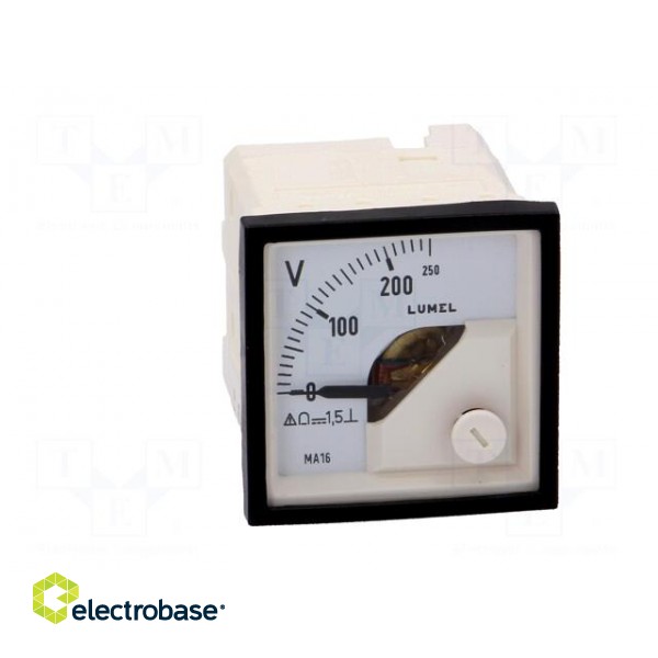 Voltmeter | on panel | VDC: 0÷250V | Class: 1.5 | Umax: 600V | 48x48mm image 10