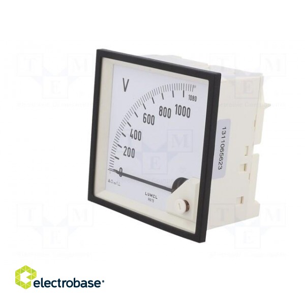 Voltmeter | on panel | VDC: 0÷6V | Class: 1.5 | Umax: 600V | Length: 95mm image 2