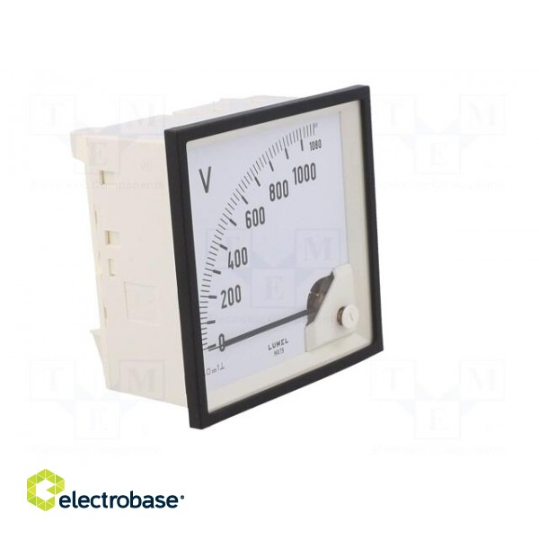 Voltmeter | on panel | VDC: 0÷6V | Class: 1.5 | Umax: 600V | Length: 95mm paveikslėlis 8