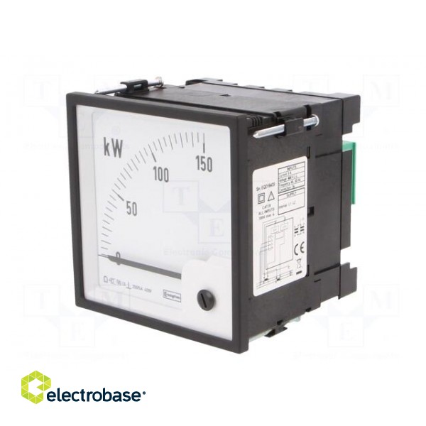 Meter: power | analogue,mounting | on panel | 250/5A | 400V | 50÷60Hz фото 3