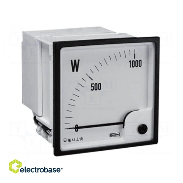 Meter: power | analogue,mounting | on panel | 250/5A | 400V | 50÷60Hz image 2
