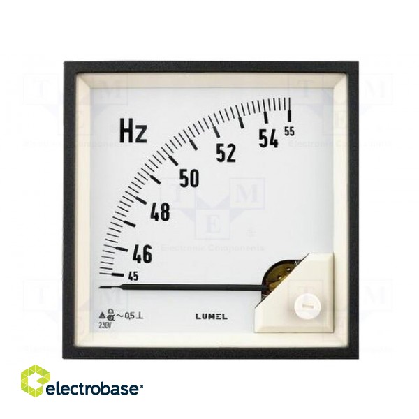 Meter: frequency | on panel | analogue,mounting | 72x72x64mm | 400V