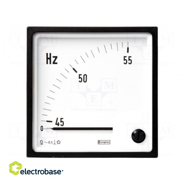 Meter: frequency | on panel | mounting | 96x96mm | 45÷55Hz | Class: 0,5 image 2