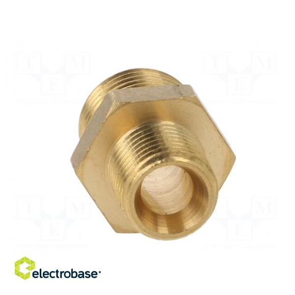 Double nipple | reducing | brass | Ext.thread: 1/4" + 3/8" image 5