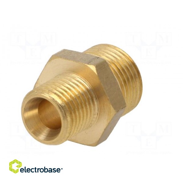 Double nipple | reducing | brass | Ext.thread: 1/4" + 3/8" image 6