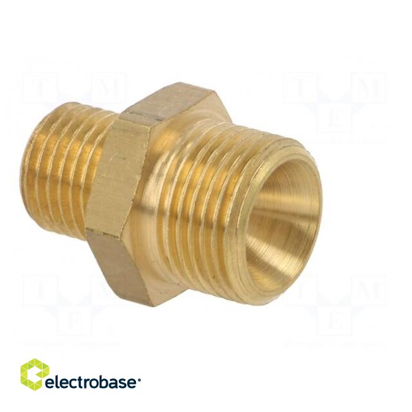 Double nipple | reducing | brass | Ext.thread: 1/4" + 3/8" image 8
