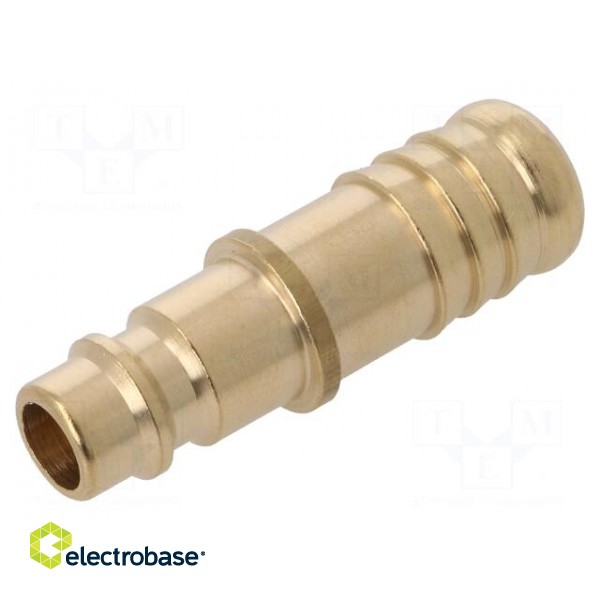 Plug-in nozzle EURO | with bushing | Mat: brass | Connection: 13mm paveikslėlis 1