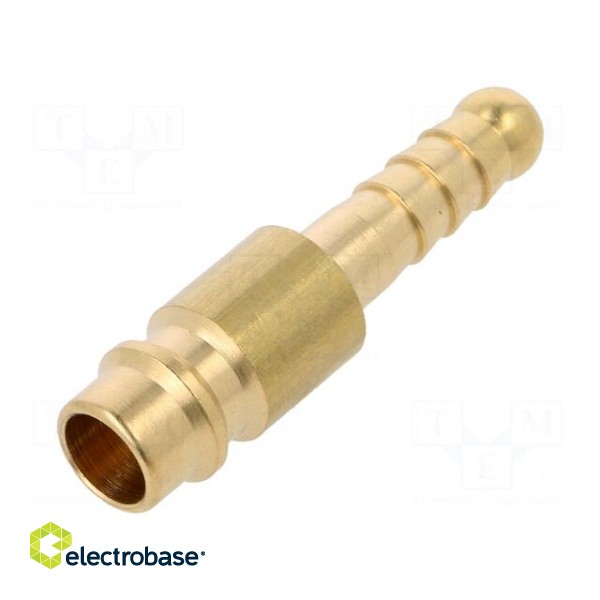 Plug-in nozzle EURO | with bushing | Mat: brass | Connection: 6mm paveikslėlis 1