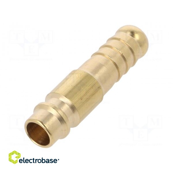 Plug-in nozzle EURO | with bushing | Mat: brass | Connection: 9mm фото 1