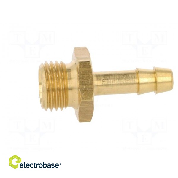 Plug-in nozzle | with bushing | Mat: brass | Connection: 6mm paveikslėlis 3