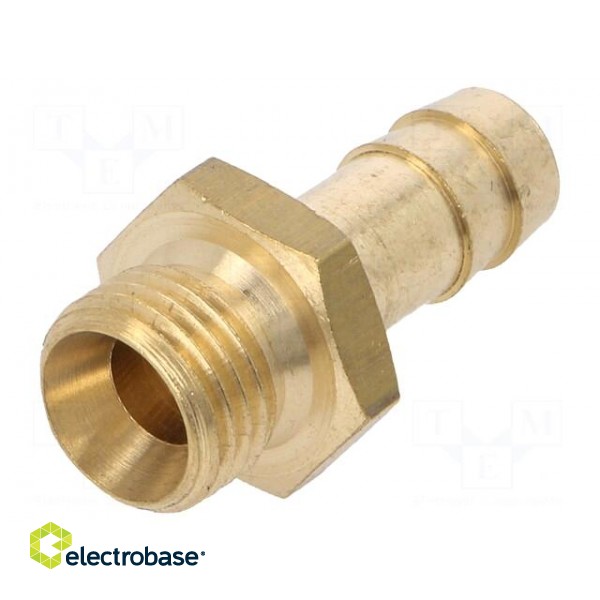 Plug-in nozzle | with bushing | Mat: brass | Connection: 9mm image 1