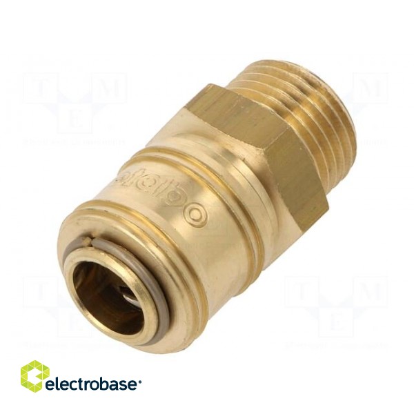 Quick connection coupling EURO | Mat: brass | Ext.thread: 1/2" image 1