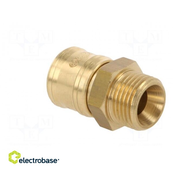 Quick connection coupling EURO | brass | Ext.thread: 1/2" image 4