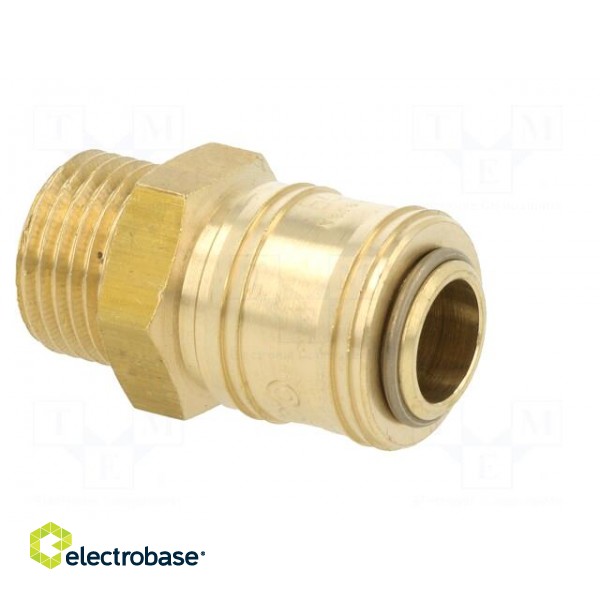 Quick connection coupling EURO | brass | Ext.thread: 1/2" image 8