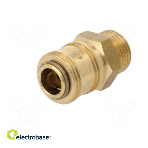 Quick connection coupling EURO | Mat: brass | Ext.thread: 1/2" image 2