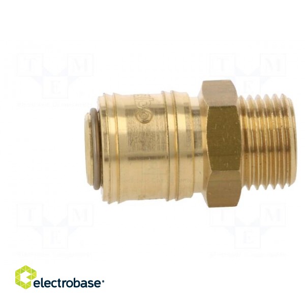 Quick connection coupling EURO | brass | Ext.thread: 1/2" image 3