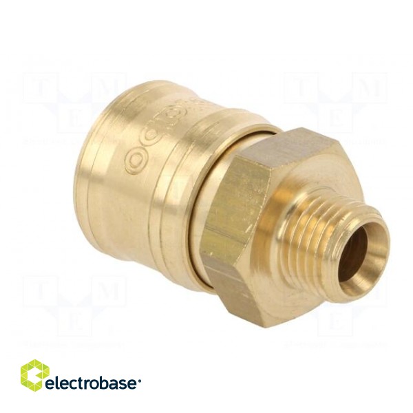 Quick connection coupling EURO | Mat: brass | Ext.thread: 1/4" image 4