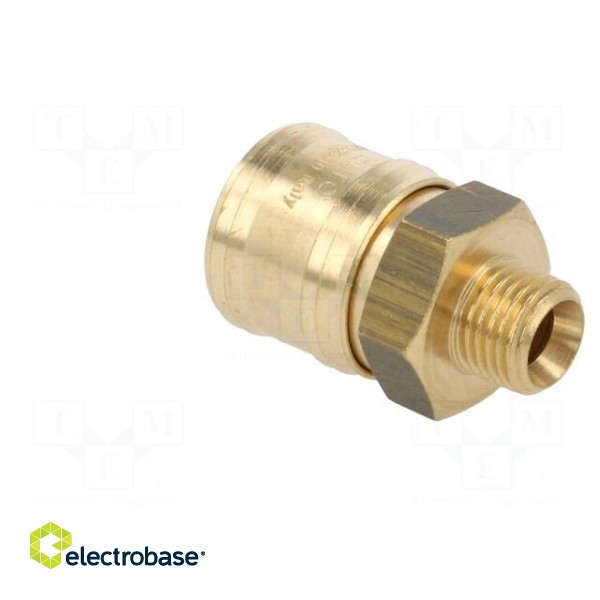 Quick connection coupling EURO | brass | Ext.thread: 1/4" image 4