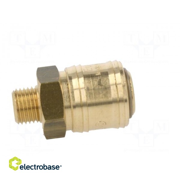 Quick connection coupling EURO | brass | Ext.thread: 1/4" image 7