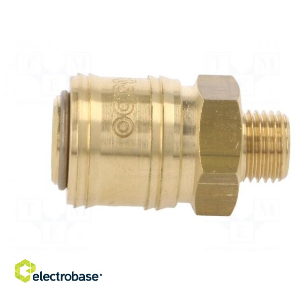 Quick connection coupling EURO | Mat: brass | Ext.thread: 1/4" image 3