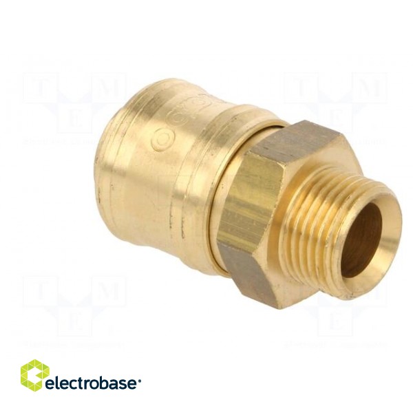Quick connection coupling EURO | Mat: brass | Ext.thread: 3/8" фото 4