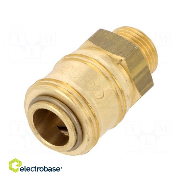 Quick connection coupling EURO | Mat: brass | Ext.thread: 3/8" фото 1